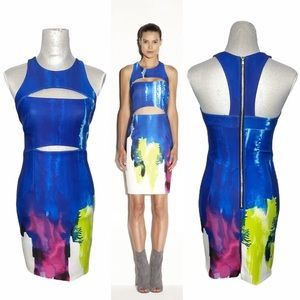 Milly Neon Cutout Racerback Dress Resort 2014 2